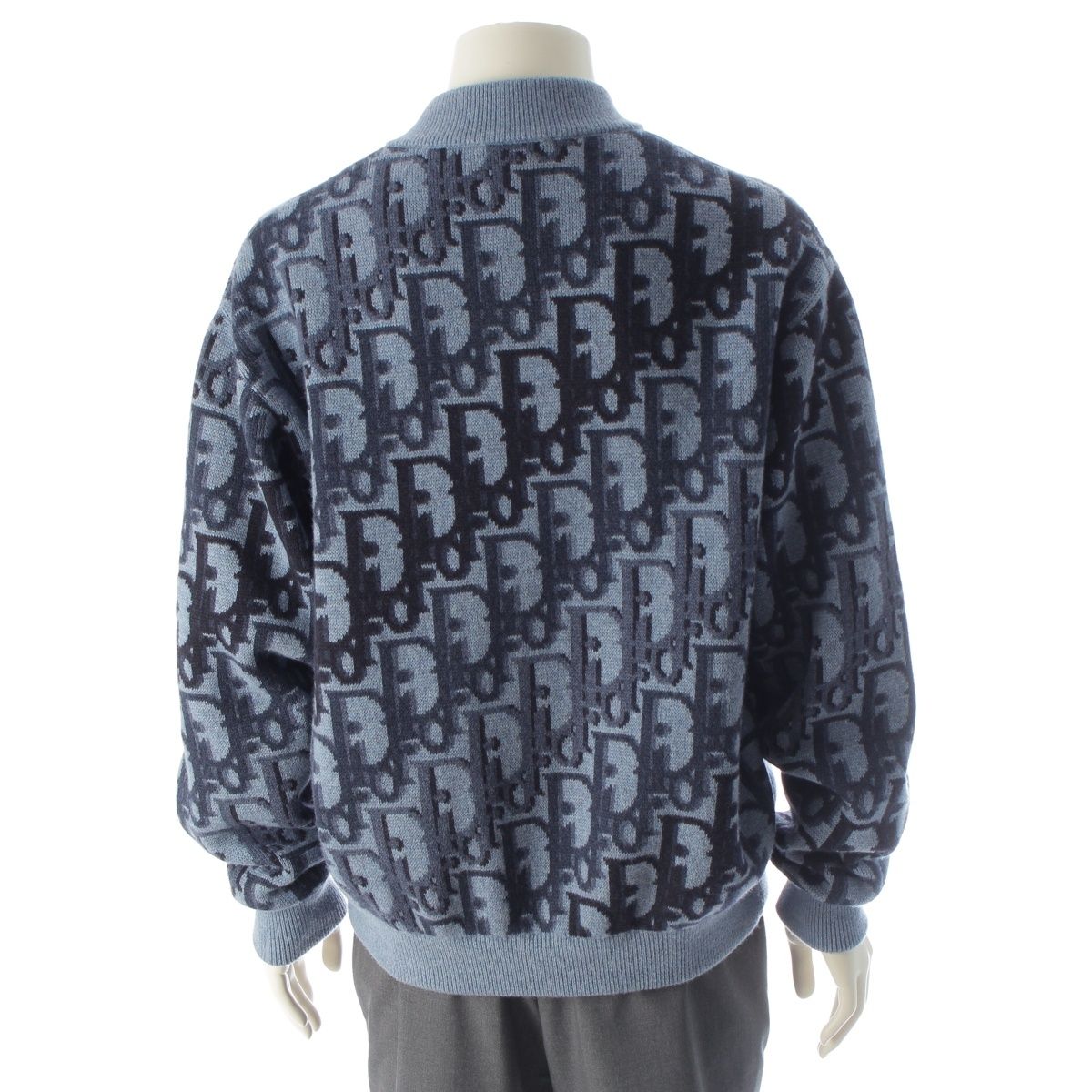 Dior Wool Blue Bomber Jacket — view 4