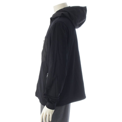 Prada Cotton Nylon Re-Nylon Triangle Logo Hooded Hoodie Black XL — view 3