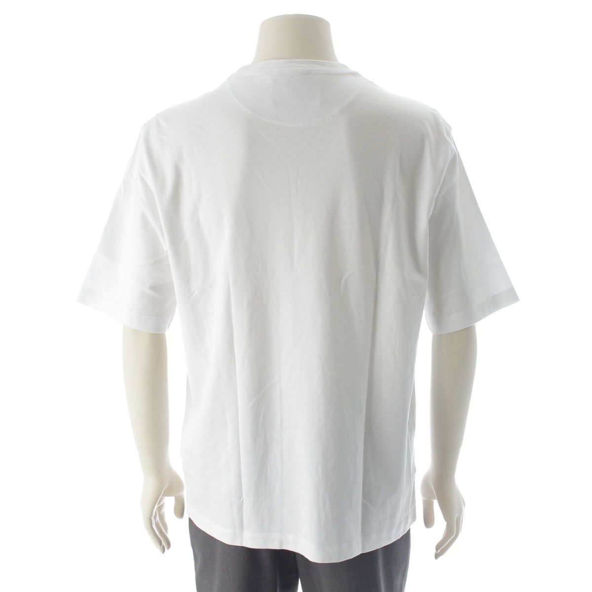 Prada Triangle Logo Oversize Short Sleeve T-Shirt Top White — view 4