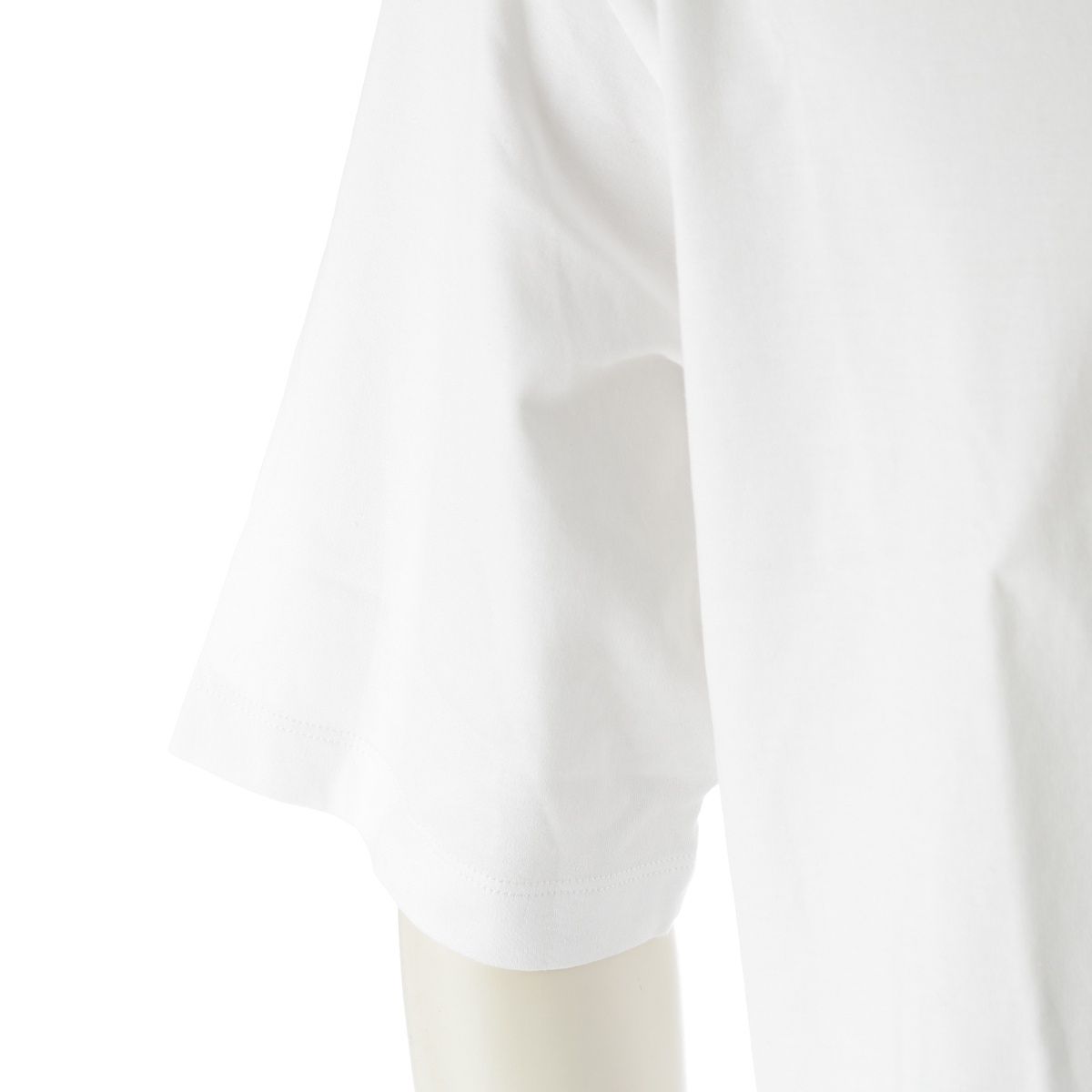 Prada Triangle Logo Oversize Short Sleeve T-Shirt Top White — view 6