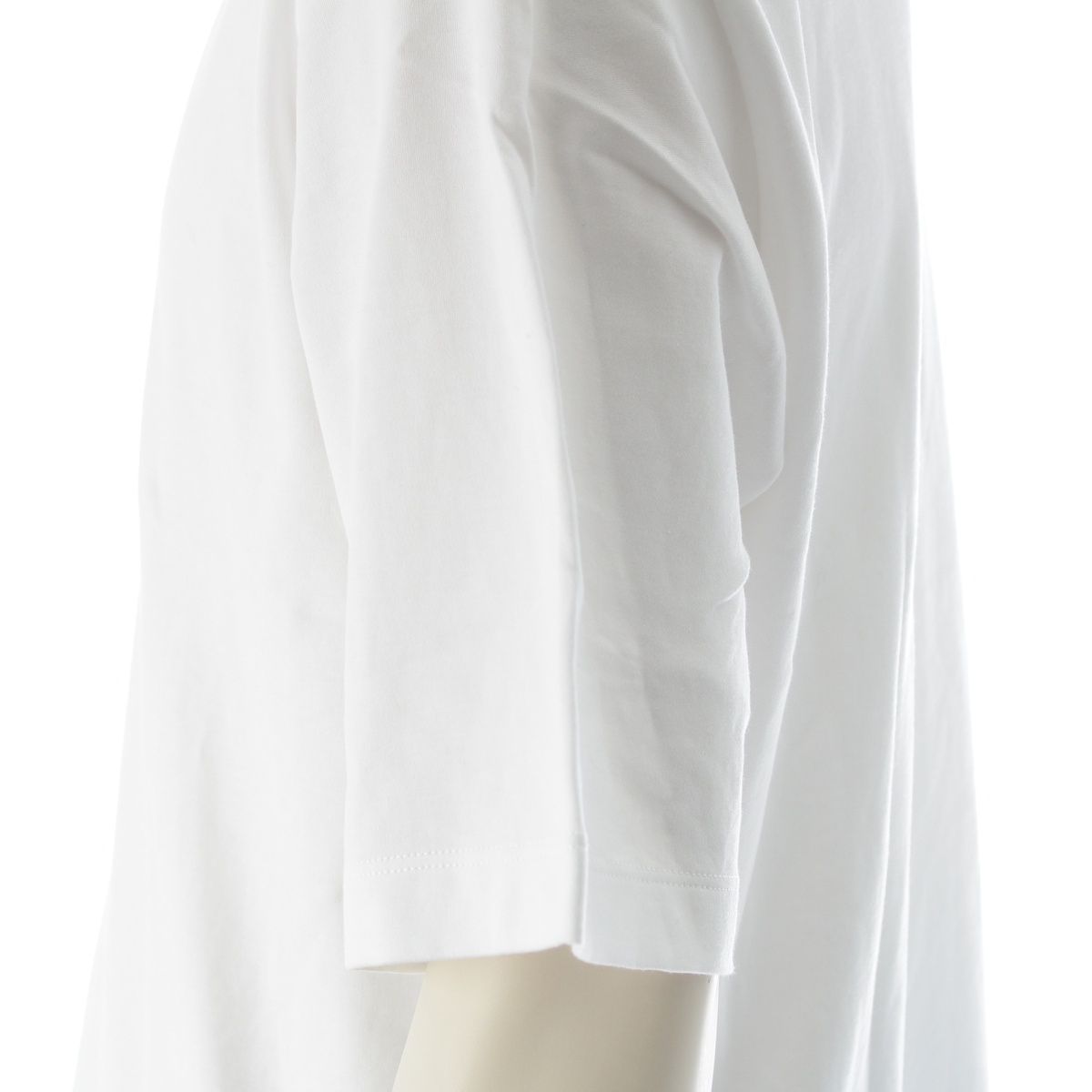 Prada Triangle Logo Oversize Short Sleeve T-Shirt Top White — view 7