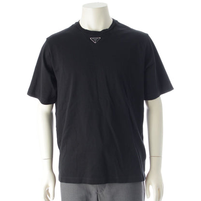 Prada Triangle Logo Oversize Short Sleeve T-Shirt Top Black