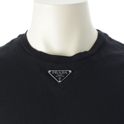Prada Triangle Logo Oversize Short Sleeve T-Shirt Top Black — view 5