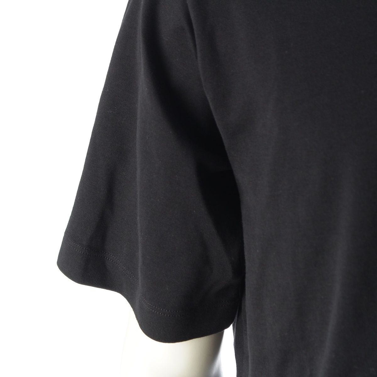 Prada Triangle Logo Oversize Short Sleeve T-Shirt Top Black — view 6