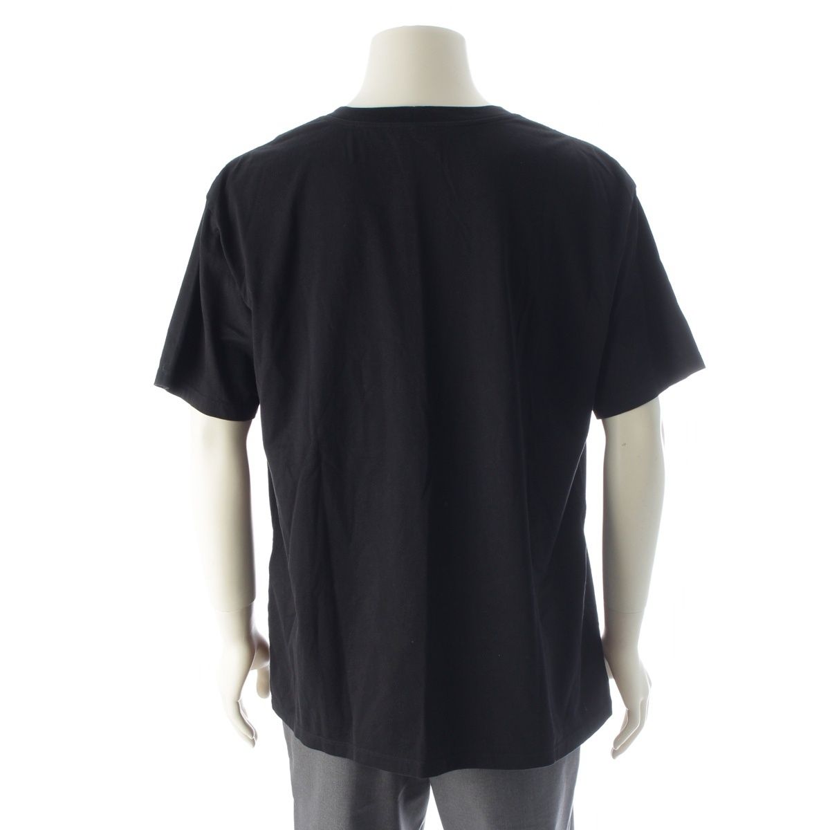 Celine Cotton Jersey Logo Screen Print Loose Short Sleeve T-Shirt Black — view 4