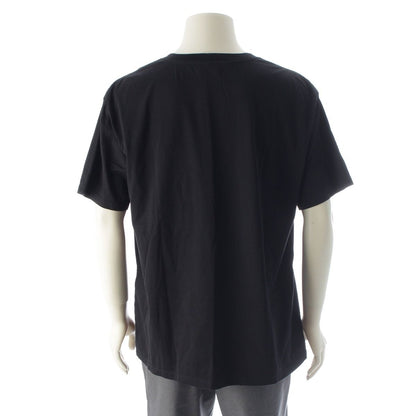 Celine Cotton Jersey Logo Screen Print Loose Short Sleeve T-Shirt Black — view 4