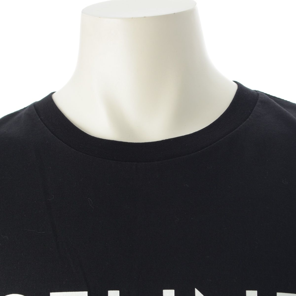 Celine Cotton Jersey Logo Screen Print Loose Short Sleeve T-Shirt Black — view 5