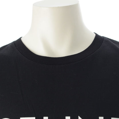 Celine Cotton Jersey Logo Screen Print Loose Short Sleeve T-Shirt Black — view 5