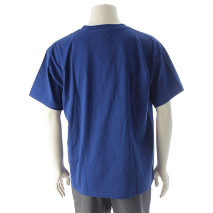 Celine Cotton Jersey Triomphe Loose Short Sleeve T-Shirt Top Blue — view 4
