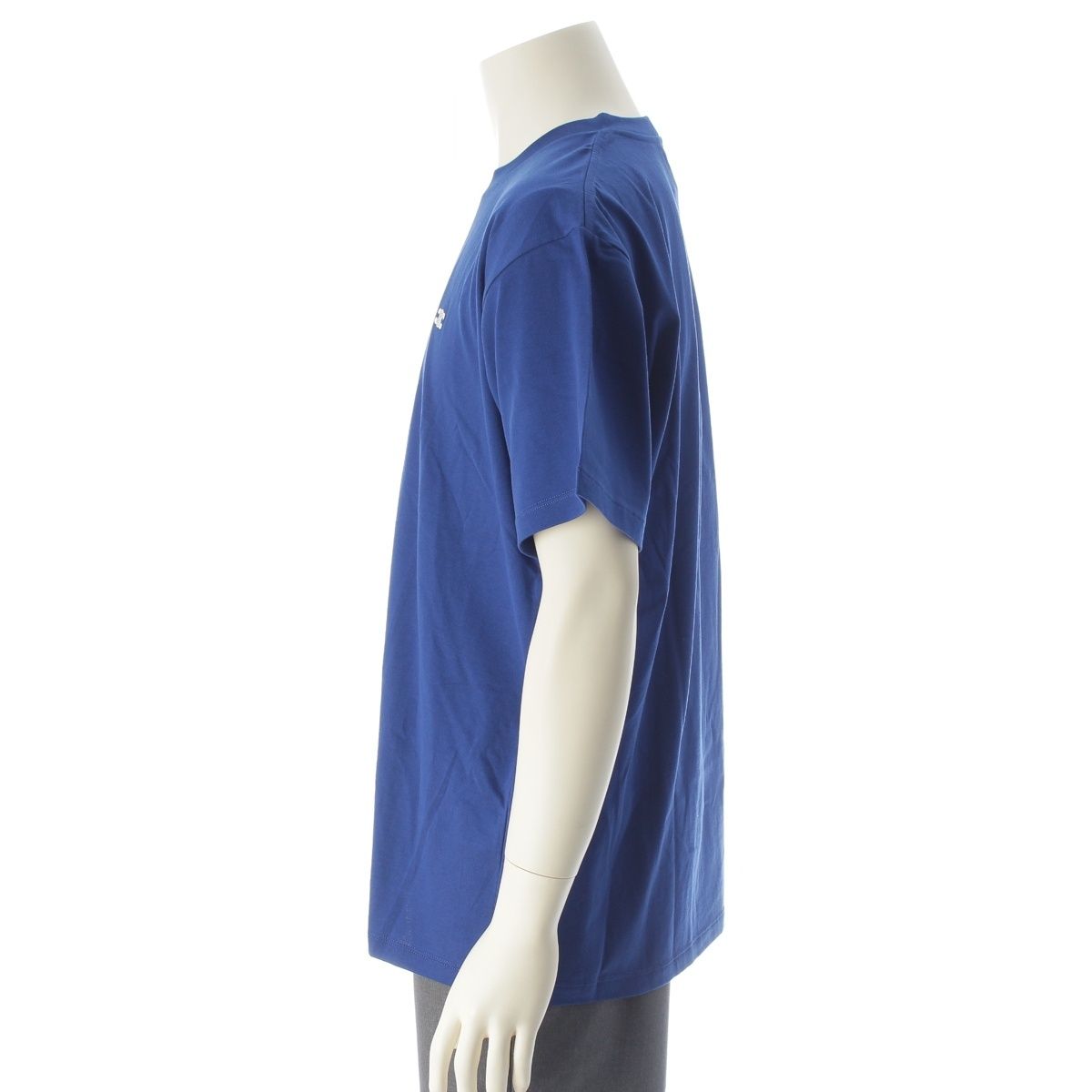 Celine Cotton Jersey Triomphe Loose Short Sleeve T-Shirt Top Blue — view 3