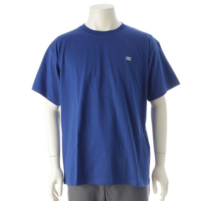Celine Cotton Jersey Triomphe Loose Short Sleeve T-Shirt Top Blue