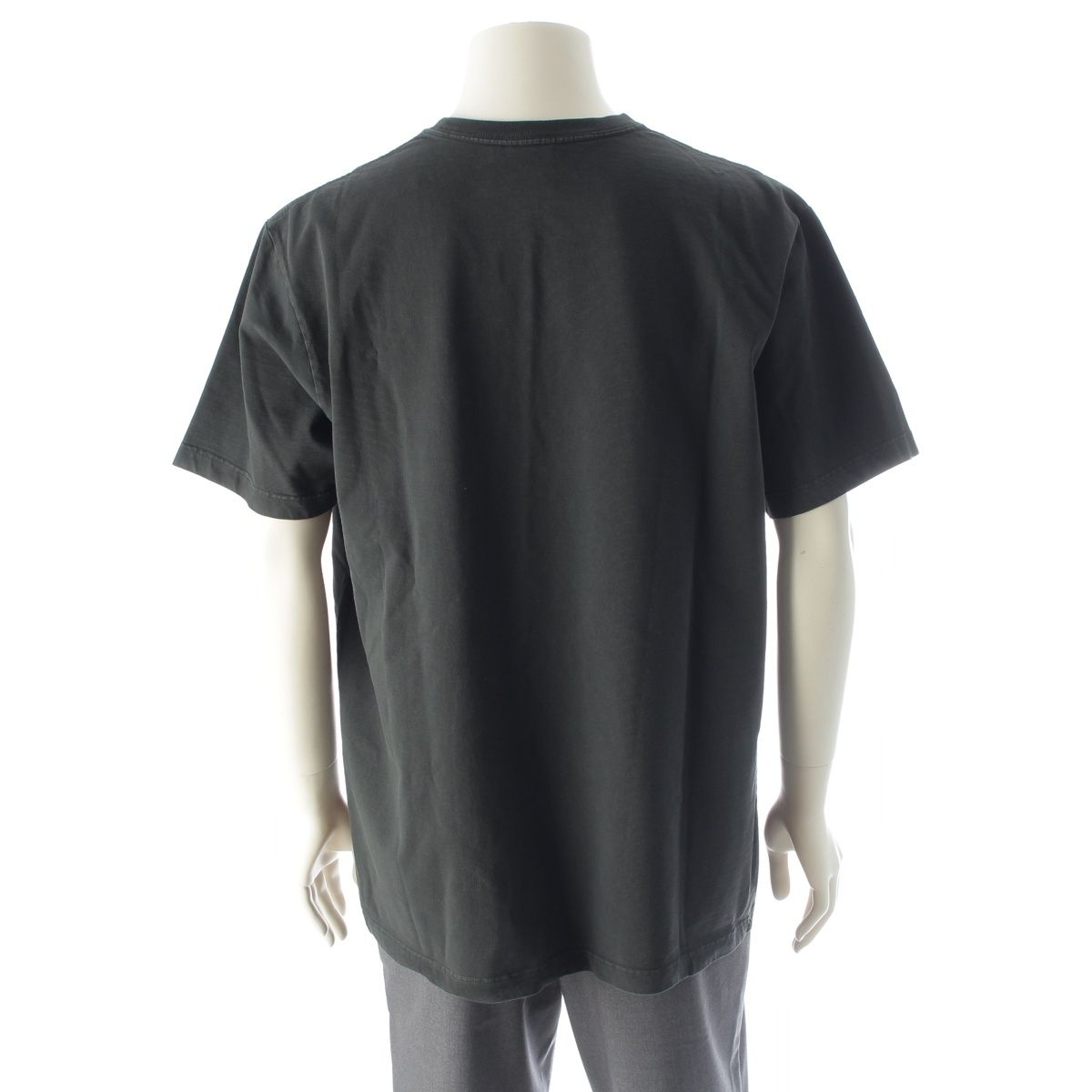 Dior Cotton Logo Leather Patch Relaxed Fit Jersey Short Sleeve T-Shirt Black — view 4