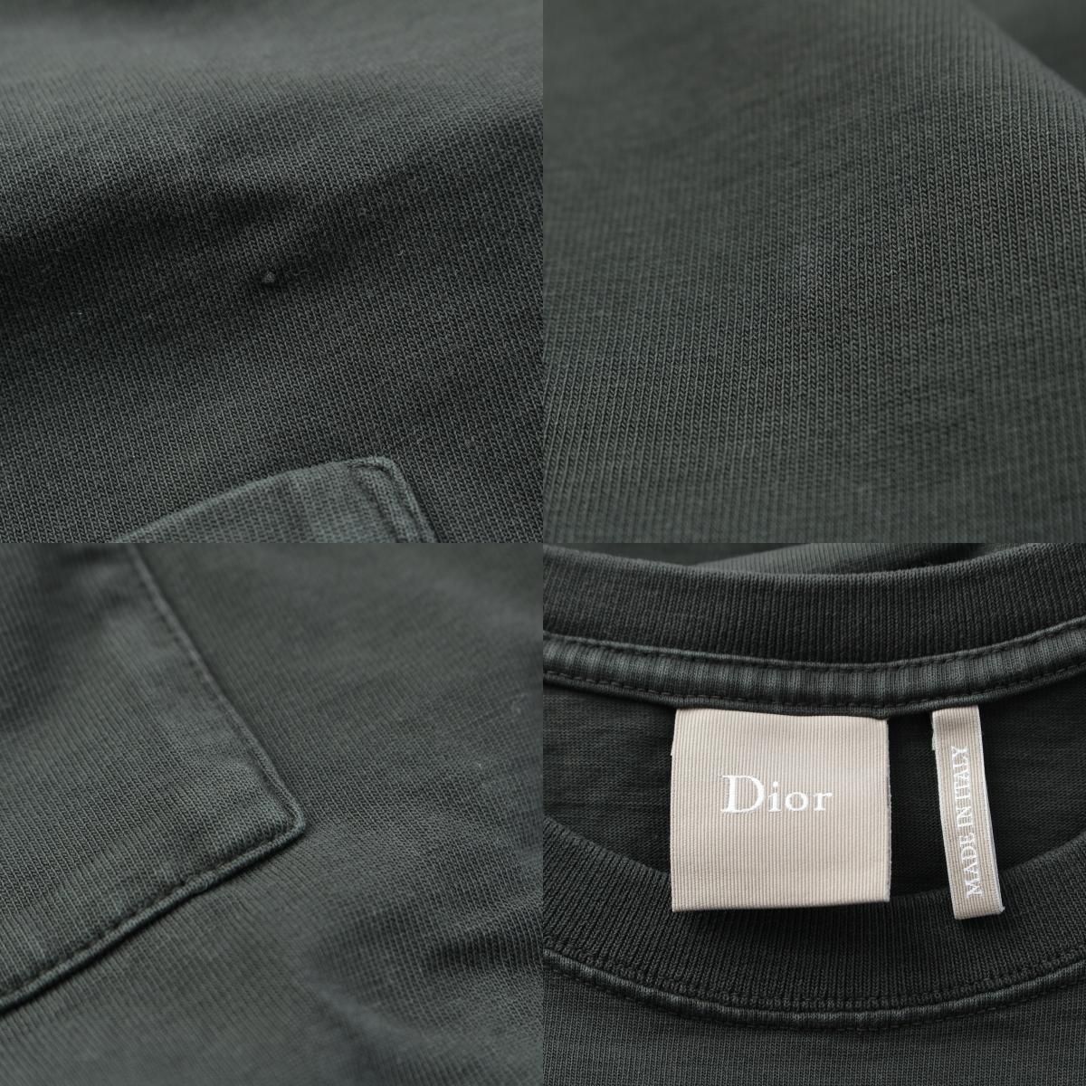 Dior Cotton Logo Leather Patch Relaxed Fit Jersey Short Sleeve T-Shirt Black — view 9