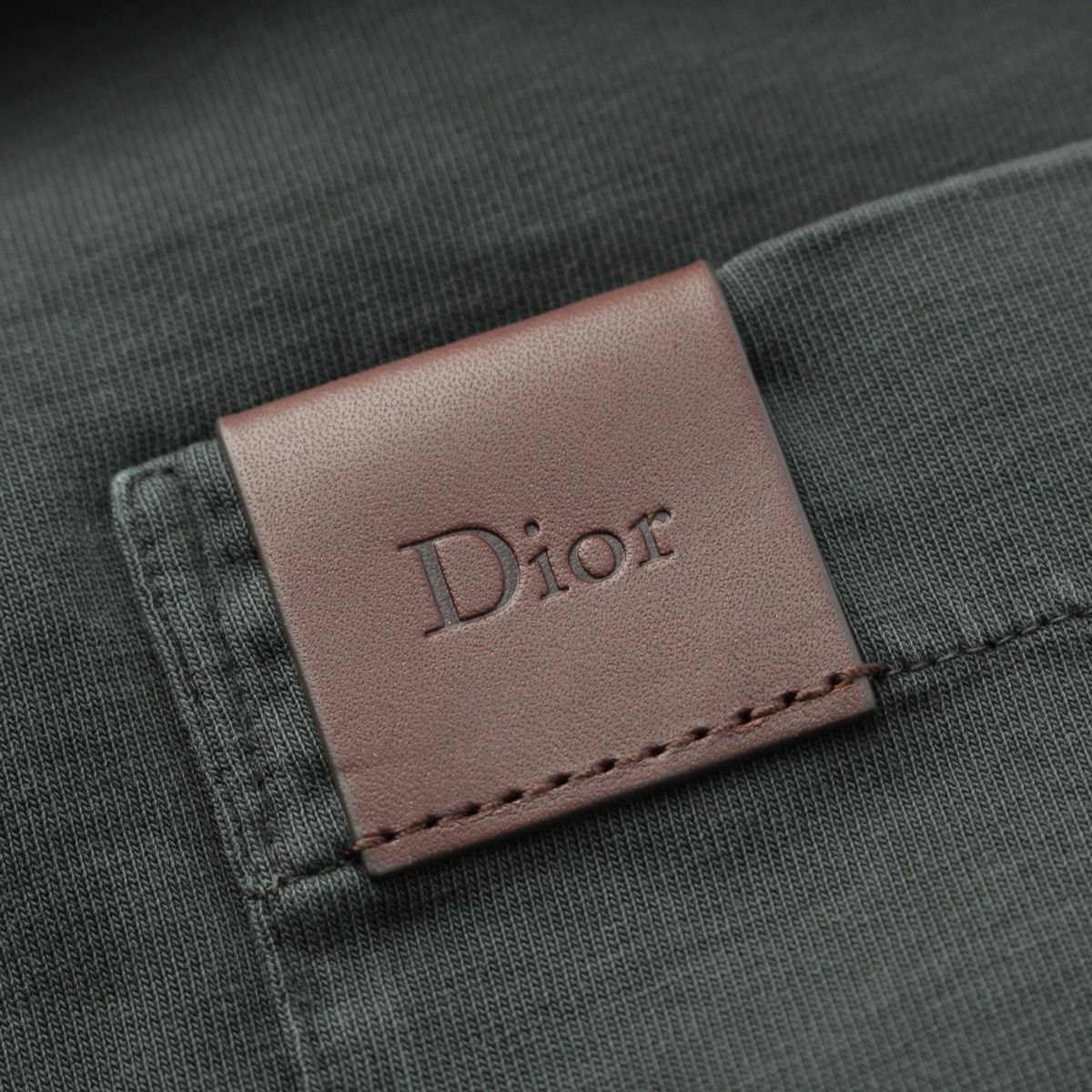 Dior Cotton Logo Leather Patch Relaxed Fit Jersey Short Sleeve T-Shirt Black — view 8