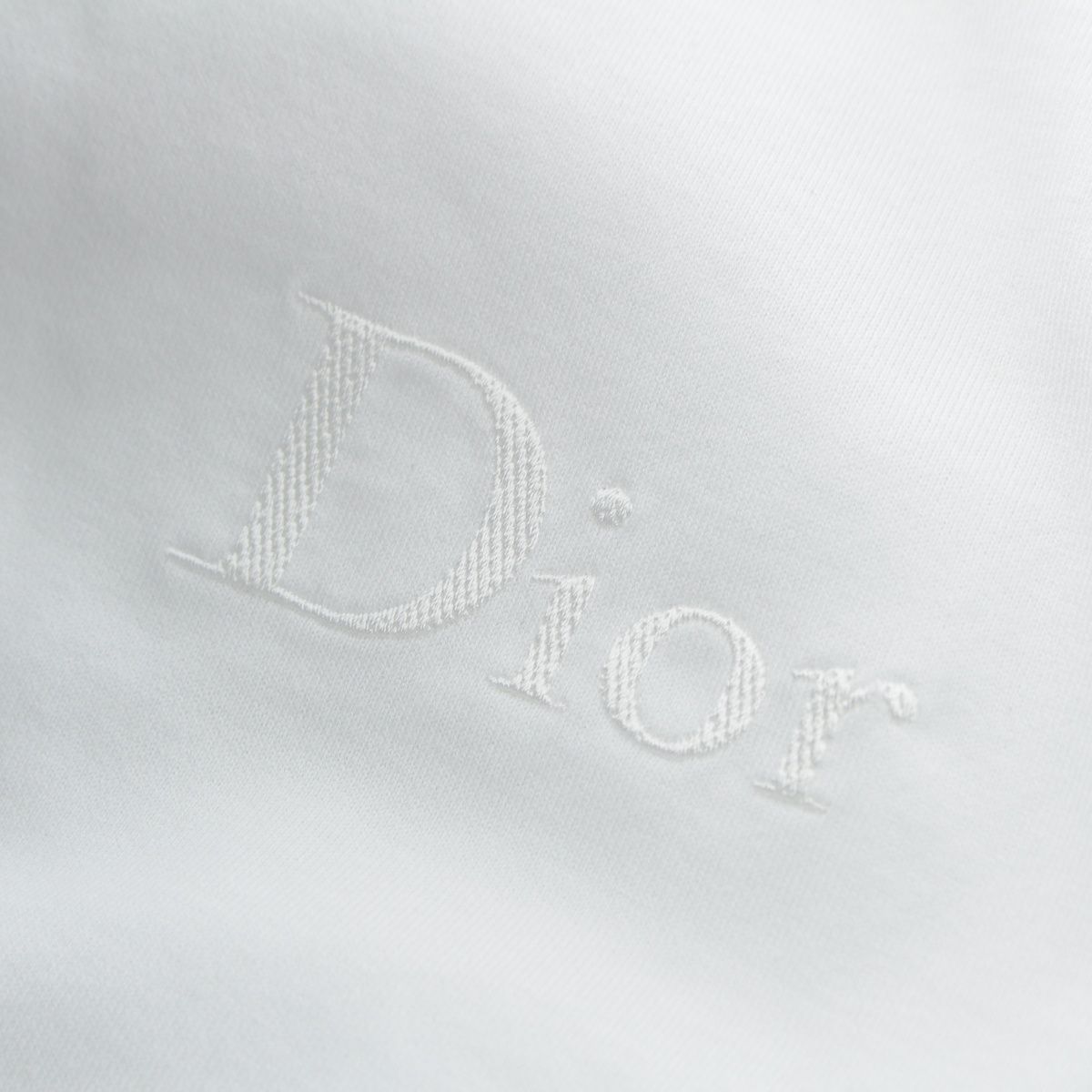 Dior Cotton Logo Embroidery Relaxed Fit Jersey Short Sleeve T-Shirt White XL — view 8