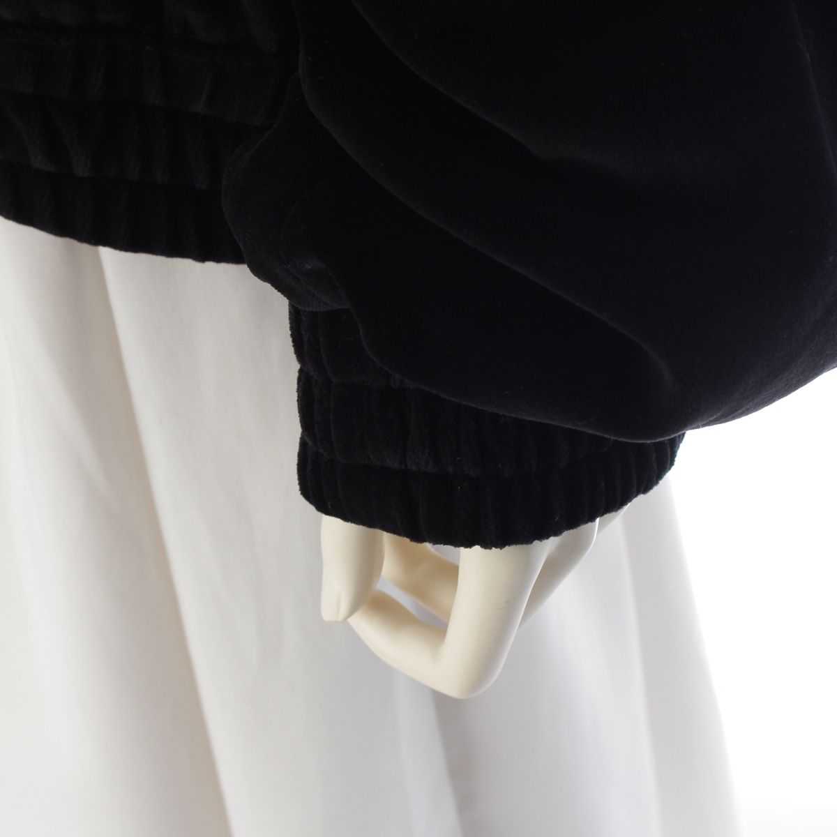 Celine Cotton Velvet Logo Embroidery Carriage Loose Zip Up Hoodie Black XL — view 6