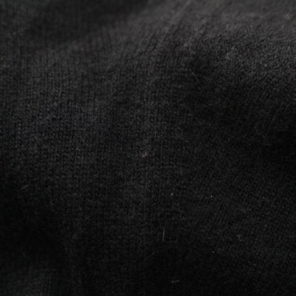 Dior Wool Cashmere CD Logo Embroidery Box Crew Neck Knit Sweater Top Black — view 9