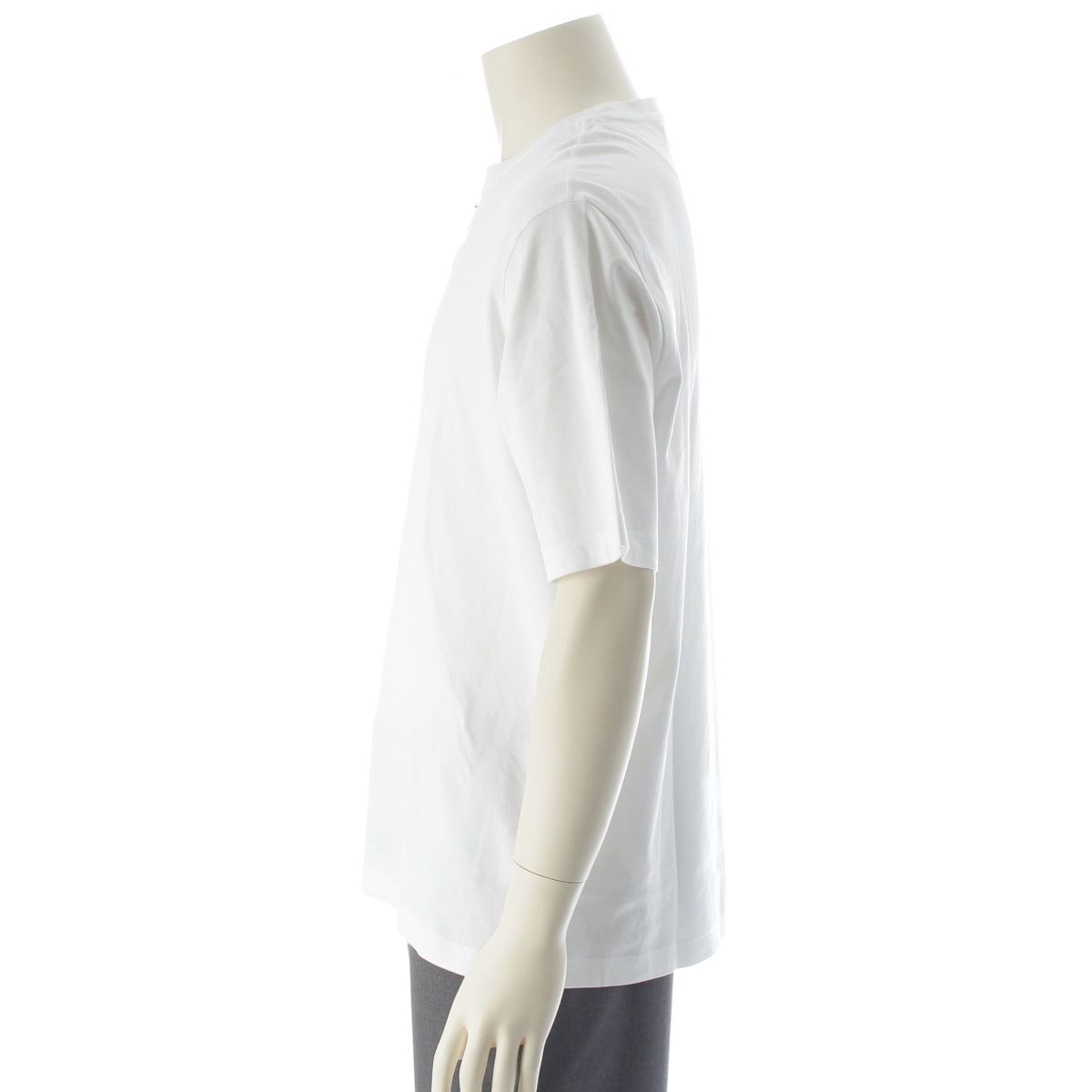 Prada Triangle Logo Oversize Short Sleeve T-Shirt Top White — view 3