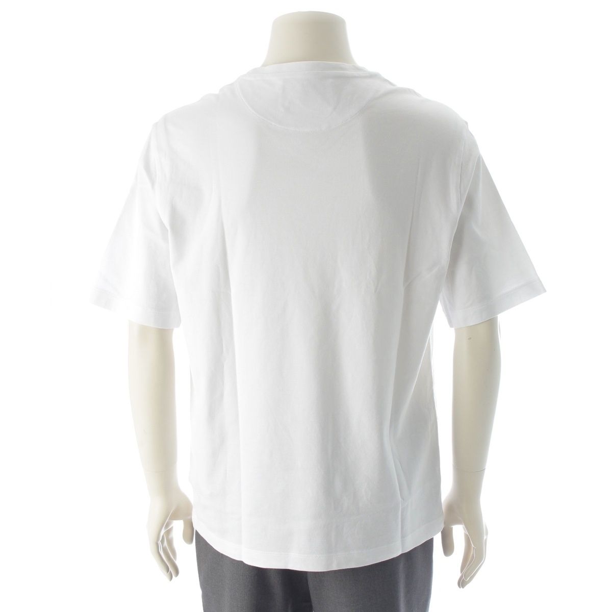 Prada Triangle Logo Oversize Short Sleeve T-Shirt Top White — view 4