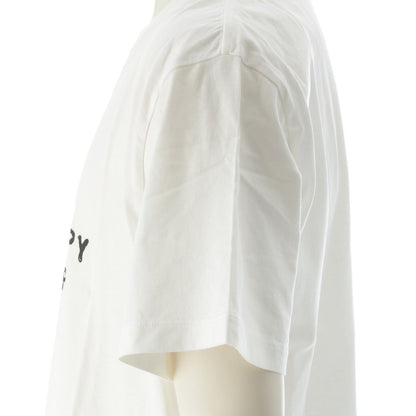Celine Happy Print Crew Neck Short Sleeve T-Shirt Top White — view 7