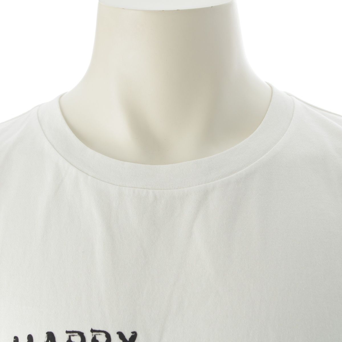 Celine Happy Print Crew Neck Short Sleeve T-Shirt Top White — view 5