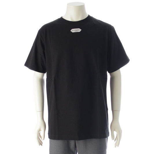 Dior Front Logo Patch Short Sleeve T-Shirt Top Black