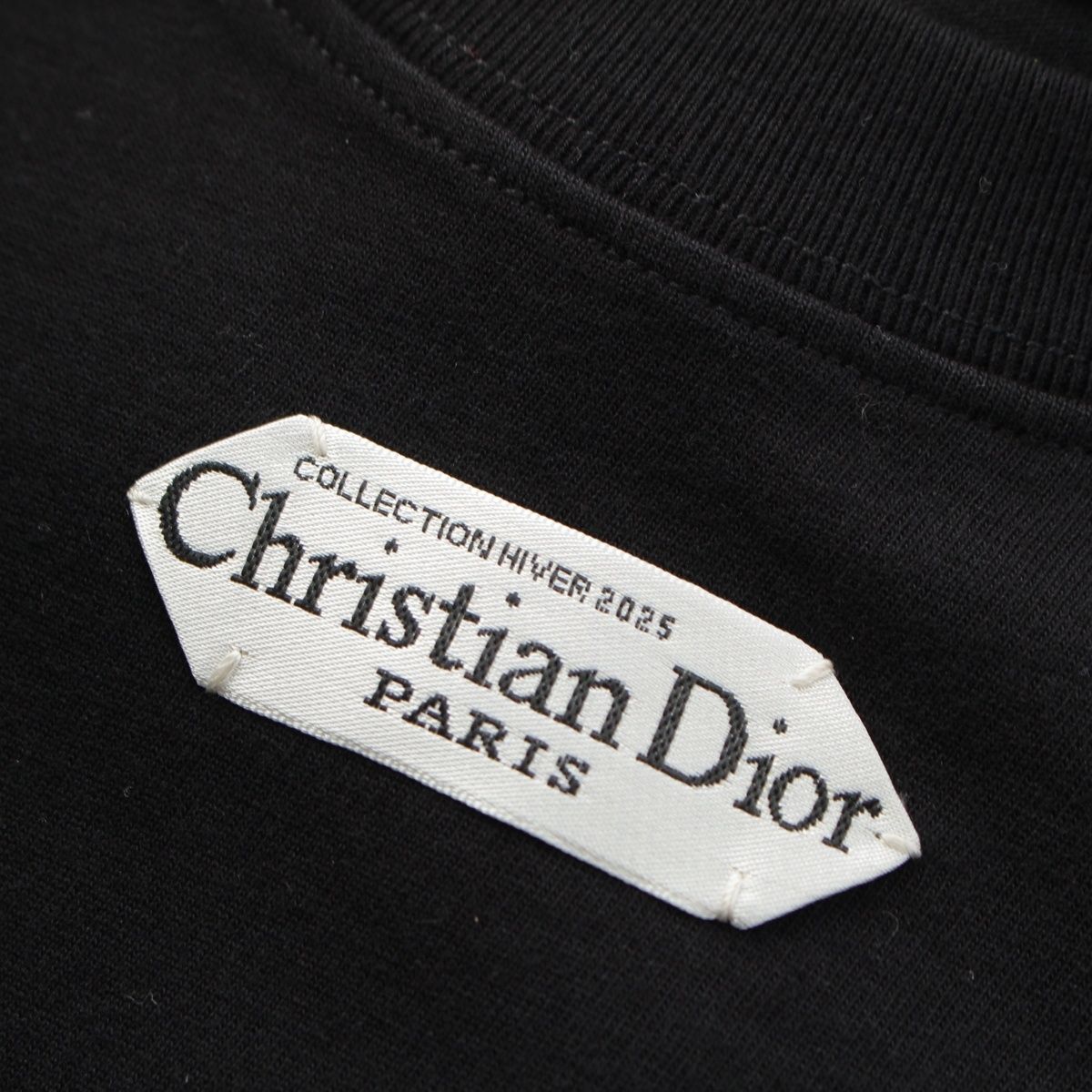 Dior Front Logo Patch Short Sleeve T-Shirt Top Black — view 8