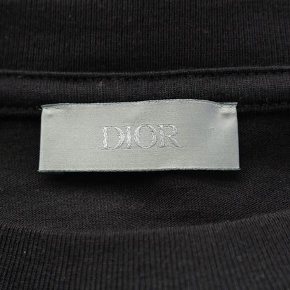 Dior Front Logo Patch Short Sleeve T-Shirt Top Black — view 9