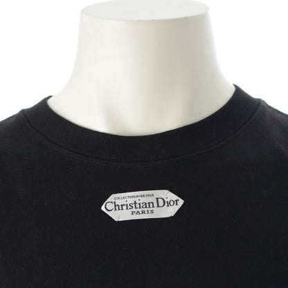Dior Front Logo Patch Short Sleeve T-Shirt Top Black — view 5