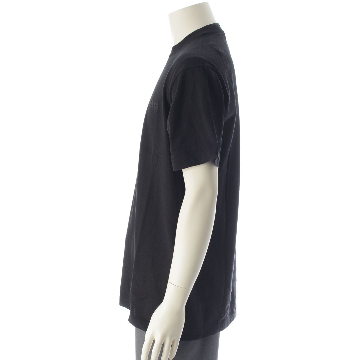 Dior Cotton Silk Icons Logo Embroidery Short Sleeve Knit Sweater Top Black — view 3