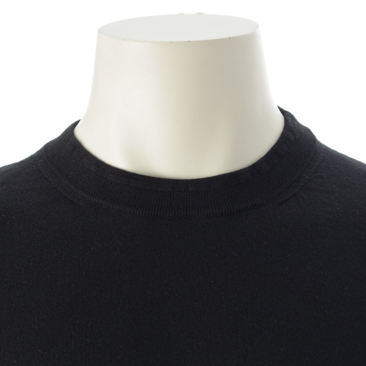 Dior Cotton Silk Icons Logo Embroidery Short Sleeve Knit Sweater Top Black — view 5