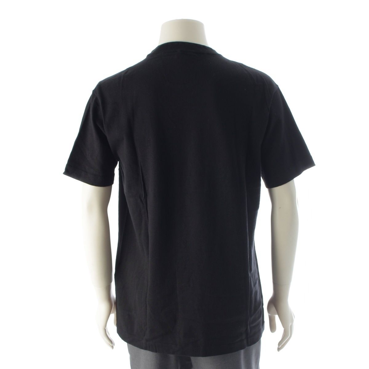 Dior Cotton Silk Icons Logo Embroidery Short Sleeve Knit Sweater Top Black — view 4