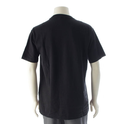 Dior Cotton Silk Icons Logo Embroidery Short Sleeve Knit Sweater Top Black — view 4
