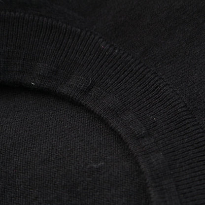 Dior Cotton Silk Icons Logo Embroidery Short Sleeve Knit Sweater Top Black — view 9
