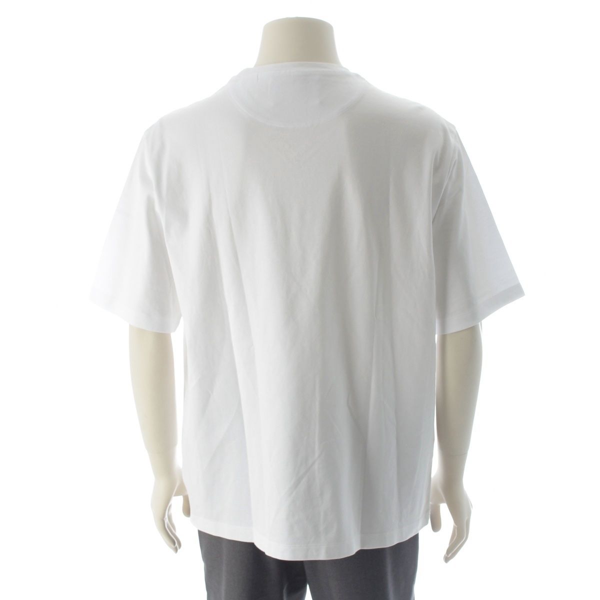 Prada Triangle Logo Oversize Short Sleeve T-Shirt Top White — view 4