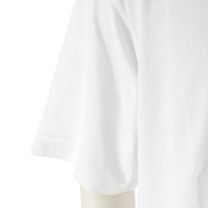 Prada Triangle Logo Oversize Short Sleeve T-Shirt Top White — view 6