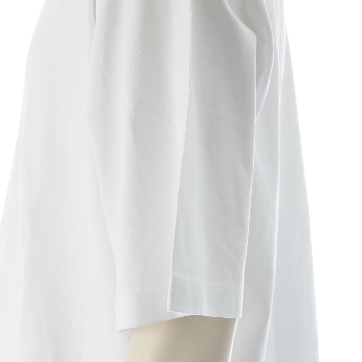Prada Triangle Logo Oversize Short Sleeve T-Shirt Top White — view 7