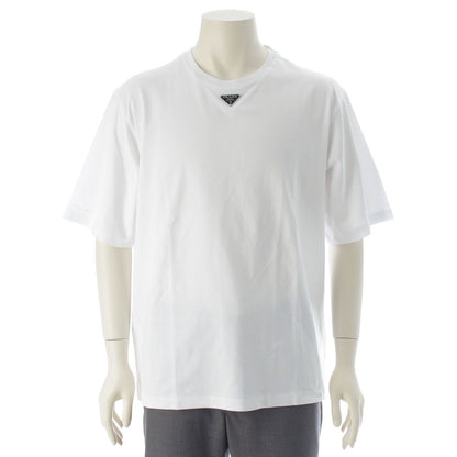 Prada Triangle Logo Oversize Short Sleeve T-Shirt Top White