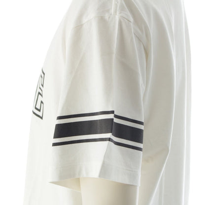 Celine Ringer Logo Print Crew Neck Short Sleeve T-Shirt Top White — view 7