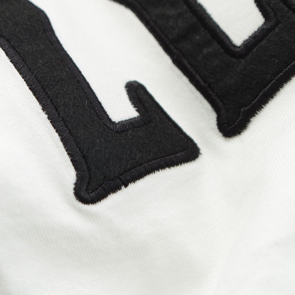 Celine Ringer Logo Patch Neck Short Sleeve T-Shirt Top White — view 8