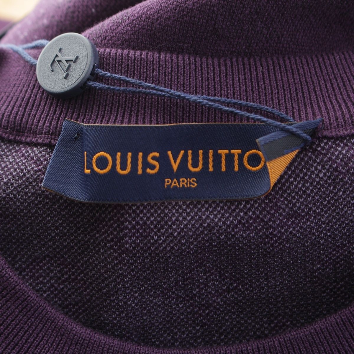 Louis Vuitton Monogram Jacquard Gradient Short Sleeve Crew Neck Top Purple — view 9
