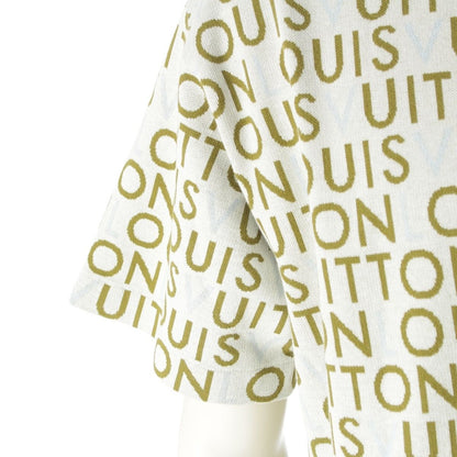 Louis Vuitton Jacquard Signature Short Sleeve Crew Neck Top Green — view 6