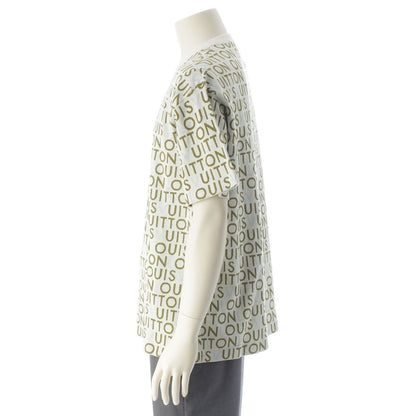 Louis Vuitton Jacquard Signature Short Sleeve Crew Neck Top Green — view 3