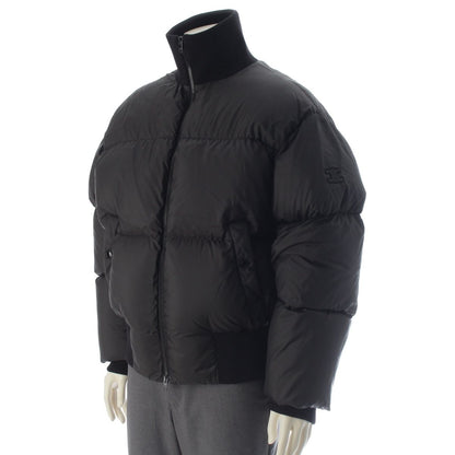 Celine Triomphe Logo Patch Puff Fur Down Jacket Black 48 — view 2