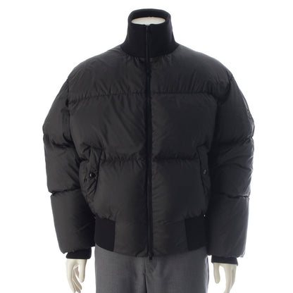 Celine Triomphe Logo Patch Puff Fur Down Jacket Black 48
