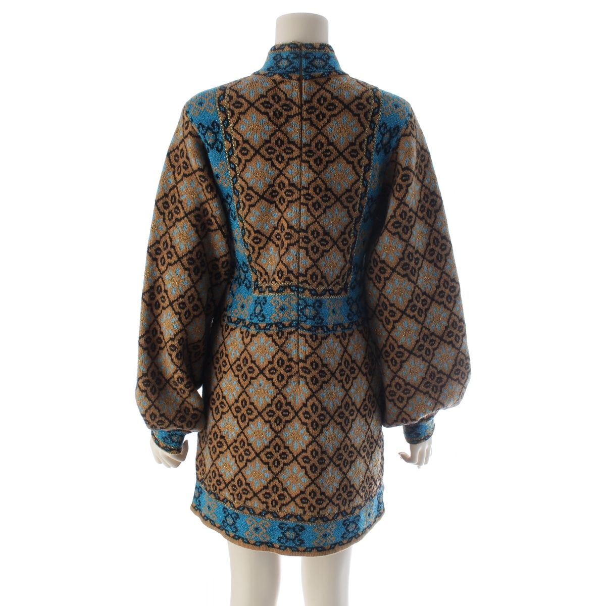 Gucci Wool Mohair Resort Collection Michele GG Pattern Visual Button Floral — view 4