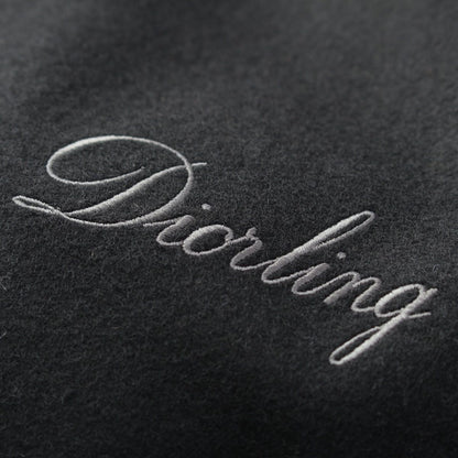 Dior Cowhide Ling Teddy Varsity Logo Patch Jacket Black Gray 50 — view 8