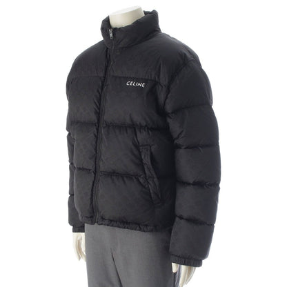 Celine Nylon Triomphe All Over Pattern Logo Embroidery Down Jacket Black 50 — view 2