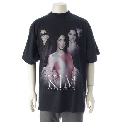 Balenciaga Kim Shrunk Kim Kada Chien Oversize Crew Neck Top Vintage Wash Black