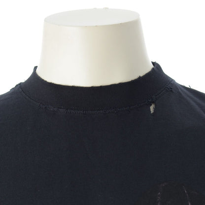 Balenciaga Kim Shrunk Kim Kada Chien Oversize Crew Neck Top Vintage Wash Black — view 5